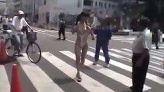 Japanese Teen in public drives old man crazy