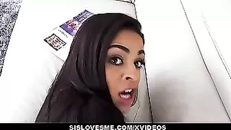 SisLovesMe - Cute Step-Sis Surprised With Brothers Cock