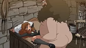 Wide fiance destroys teenie snatch (Hagrid and Hermione)