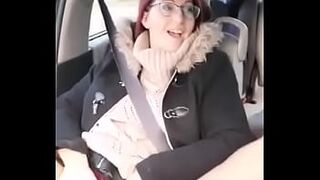 OMG !! her teenie niece has fun driving her uncle crazy with her wet twat. The seats are all wet