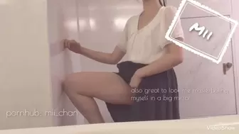 【オナニー公開】雑居ビルのトイレに現れた変態露出狂OLのオナニーMasturbation of a CARTOON Exhibitionist Thai Chick who Appeared in