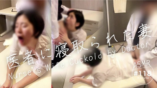 [cuckold]“Husband, I’m sorry…!”Nurse's ex-wife is trained to kinky talk by doctor in hospital