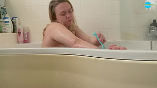 SECRET cam while YOUNGSTER is bathing