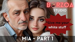 Mia and Papi - one - Horny mature Grandpappa domesticated virgin teeny fresh Turkish Chick
