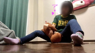 Sweet slut has sex alone with her favorite doll