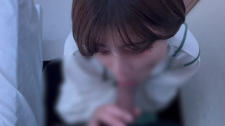立ちフェラでギンギンにさせて最後は精子をごっくん♡ jizz in mouth gokkun