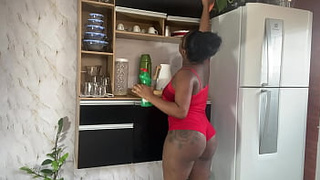 In broad daylight my hubby wants to fuck my vagina while I clean the house, and of course I gave it to him nicely in the kitchen.