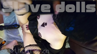 Crazy with a chunky dildo ... & Deep Throating ... dripping white saliva from the pussy ...