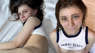 My Hot Neighbor is Going Crazy. Her Tiny Twat Can Barely Fit That Penis